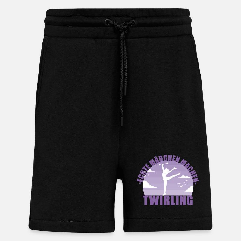 Echte Mädchen machen Twirling - Shorts - made by SPREAD - SOLID BLACK