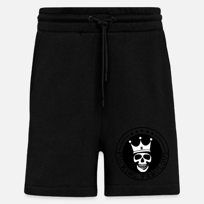 Kronen Schädel Grafik - Shorts - made by SPREAD - SOLID BLACK