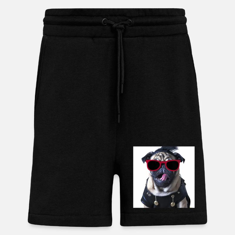 punk mops - Shorts - made by SPREAD - SOLID BLACK