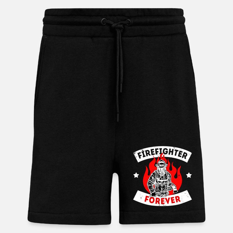 Professional Fire Brigade Firefighter Statement - Shorts - made by SPREAD - SOLID BLACK
