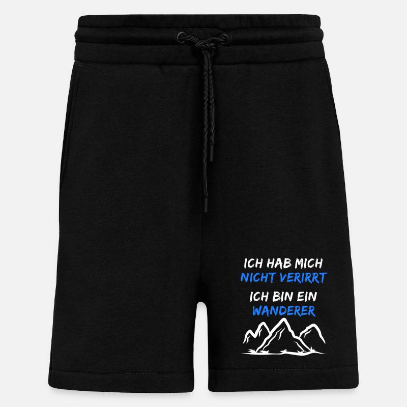 Berggipfel Wanderwege Statement Wandern Wanderer - Shorts - made by SPREAD - SOLID BLACK