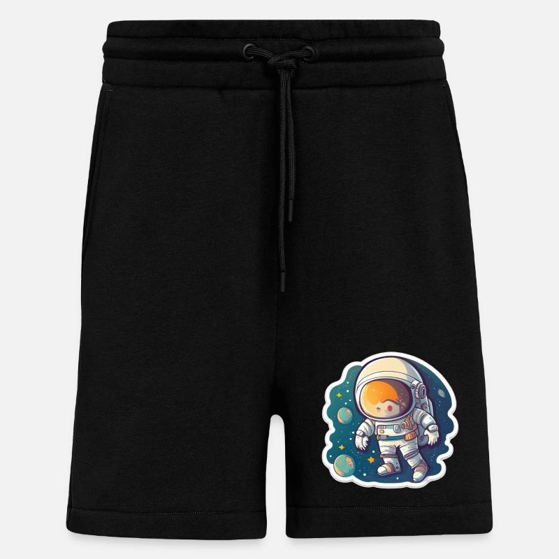 Aventure spatiale - Short bio décontracté fabriqué en UE - SOLID BLACK