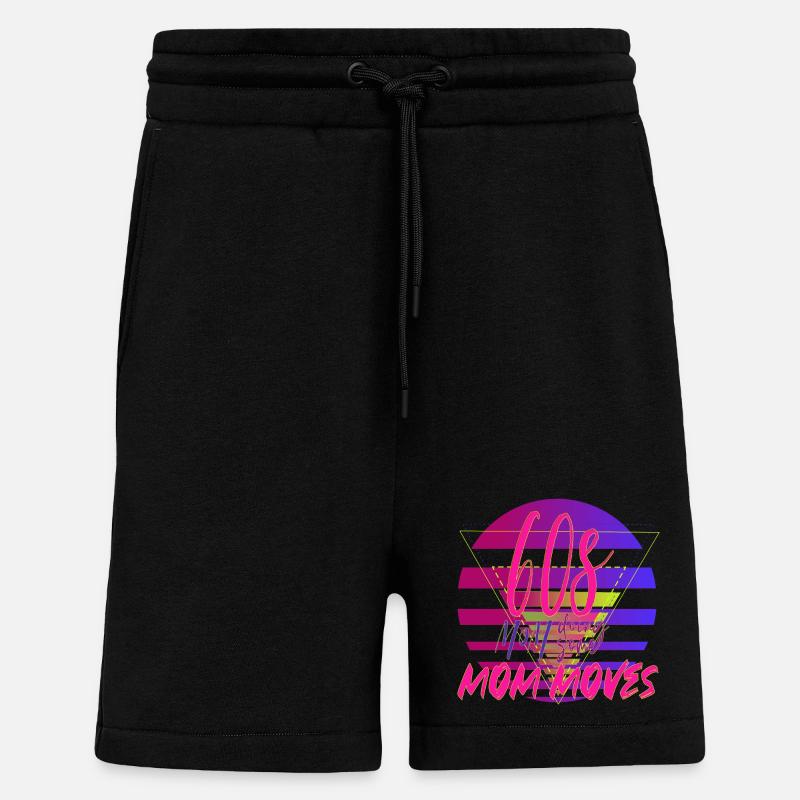 60s Mom Moves Retro Neon Design - Shorts - made by SPREAD - SOLID BLACK