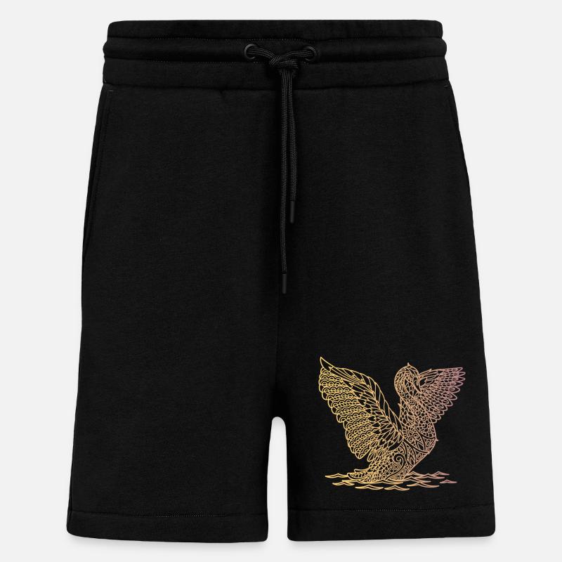 landender Schwan - Shorts - made by SPREAD - SOLID BLACK