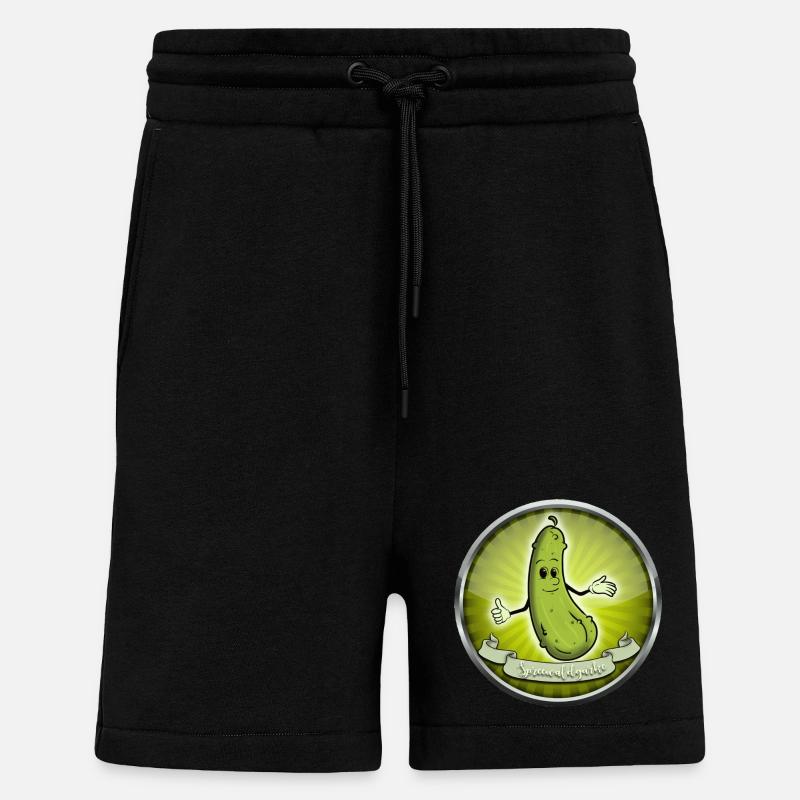 Concombre de Spreewald - Short bio décontracté fabriqué en UE - SOLID BLACK
