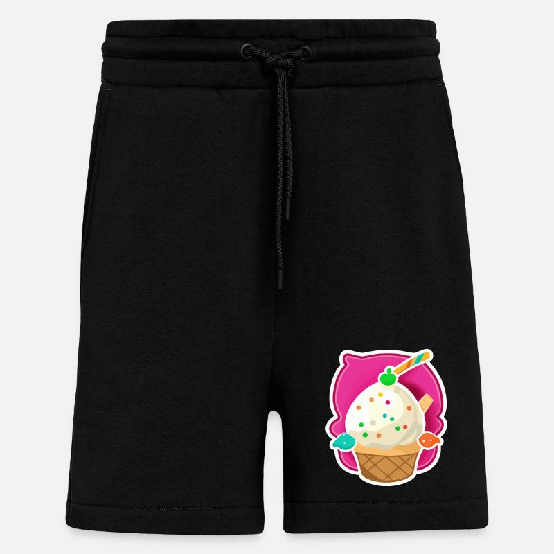 Eis, Eiscreme - Shorts - made by SPREAD - SOLID BLACK