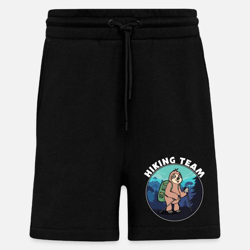 Berggipfel Wanderer Wanderung Statement Berge - Shorts - made by SPREAD - SOLID BLACK