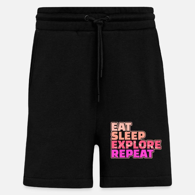 Bergsteigen Wanderer Wanderung Wandern Statement - Shorts - made by SPREAD - SOLID BLACK