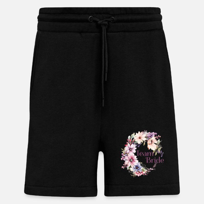 Team Bride Blumenkranz - Shorts - made by SPREAD - SOLID BLACK