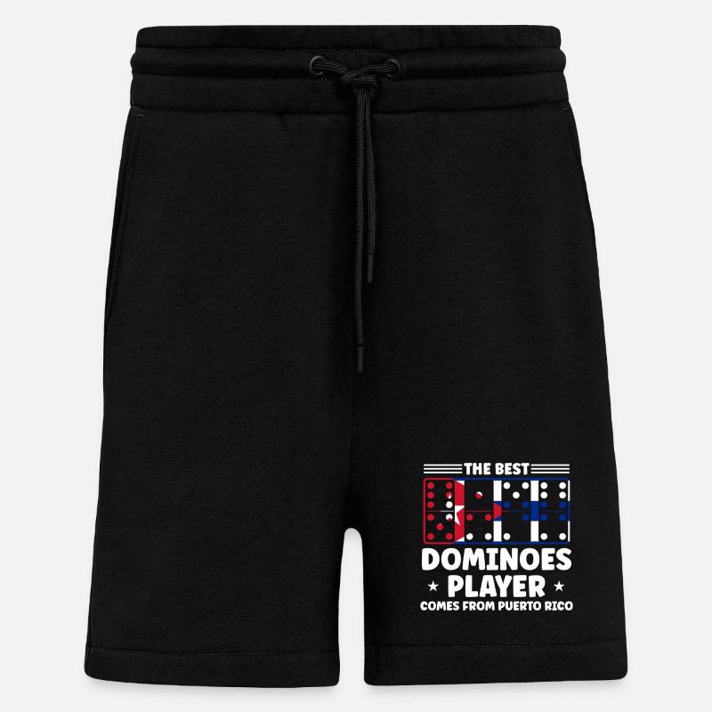 Conception de domino - Short bio décontracté fabriqué en UE - SOLID BLACK