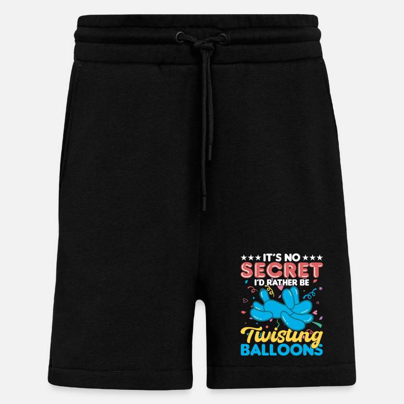 Ballon Twisting Design - Shorts - made by SPREAD - SOLID BLACK