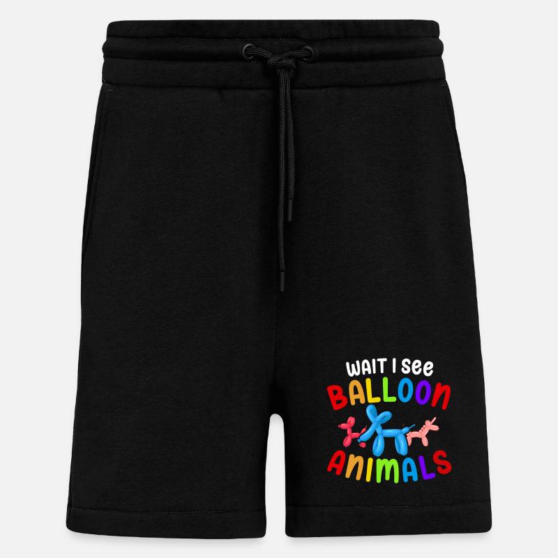 Ballon Twisting Design - Shorts - made by SPREAD - SOLID BLACK