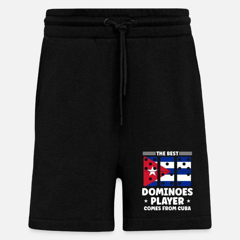 Conception de jeux Domino - Short bio décontracté fabriqué en UE - SOLID BLACK