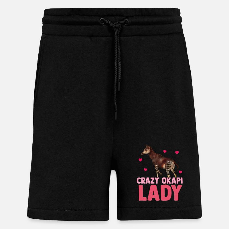 Im Herzen des Waldes Okapi - Shorts - made by SPREAD - SOLID BLACK