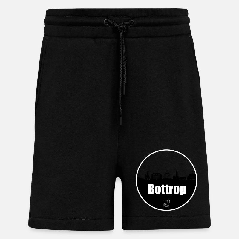 Bottrop Transparenz Skyline - Shorts - made by SPREAD - SOLID BLACK