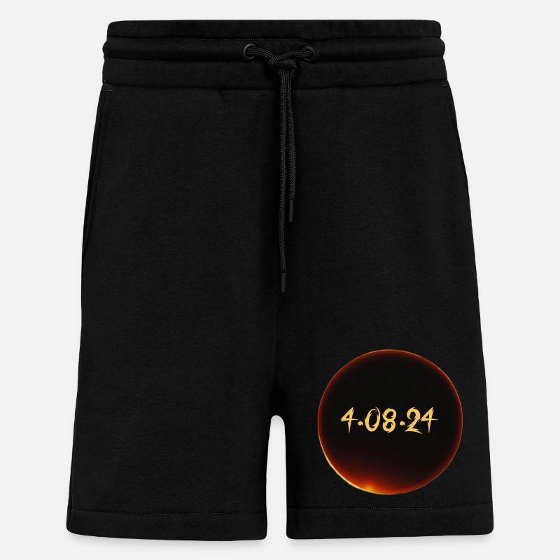 Eclipse de Soleil 2024 - Short bio décontracté fabriqué en UE - SOLID BLACK