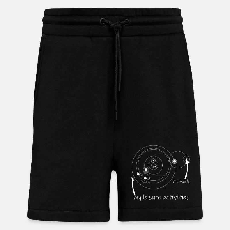 life & work circles (white) - Shorts - made by SPREAD - SOLID BLACK