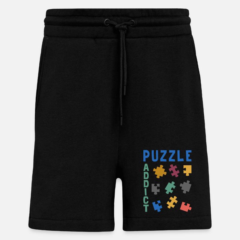 Süchtig nach Puzzles - Shorts - made by SPREAD - SOLID BLACK