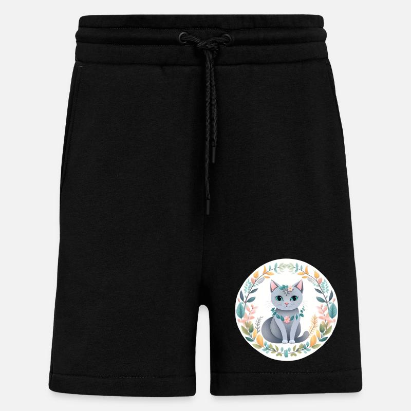 Nature Liberté Chat - Short bio décontracté fabriqué en UE - SOLID BLACK