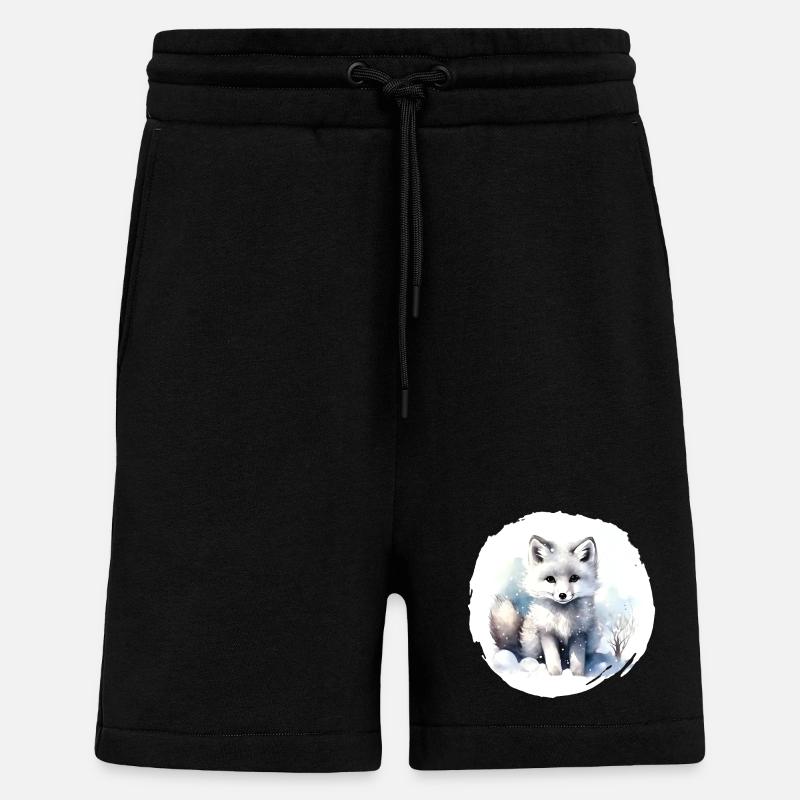 Polarfuchs Aquarell - Shorts - made by SPREAD - SOLID BLACK