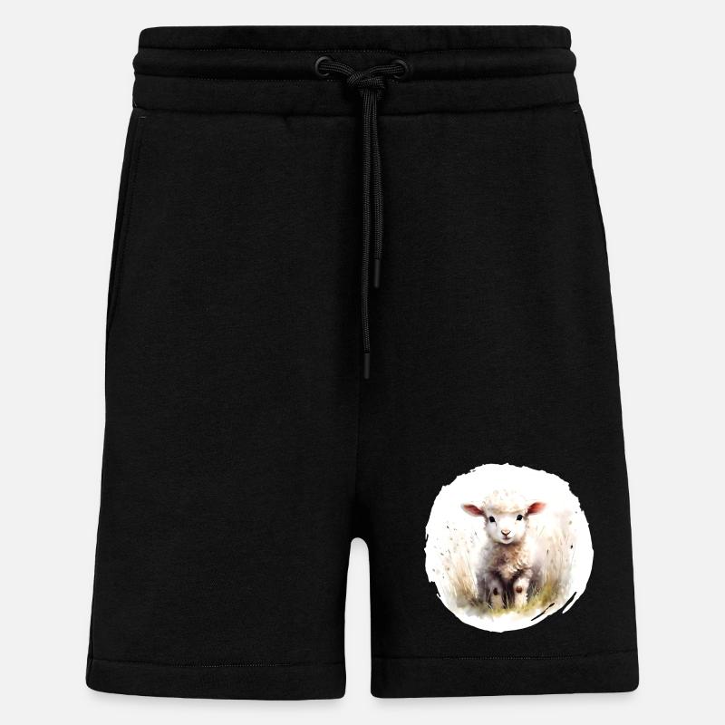 Lamm Aquarell - Shorts - made by SPREAD - SOLID BLACK