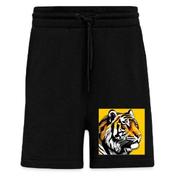 Tiger Pop Art - Shorts - made by SPREAD - SOLID BLACK - Vorne