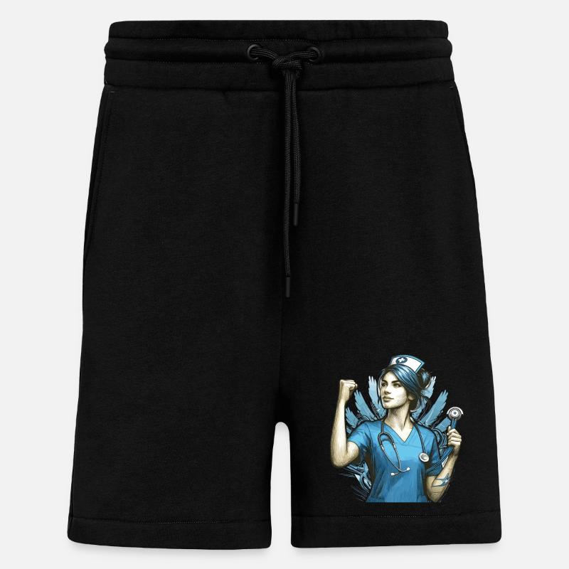 Krankenschwester Siegespose Geschenk - Shorts - made by SPREAD - SOLID BLACK