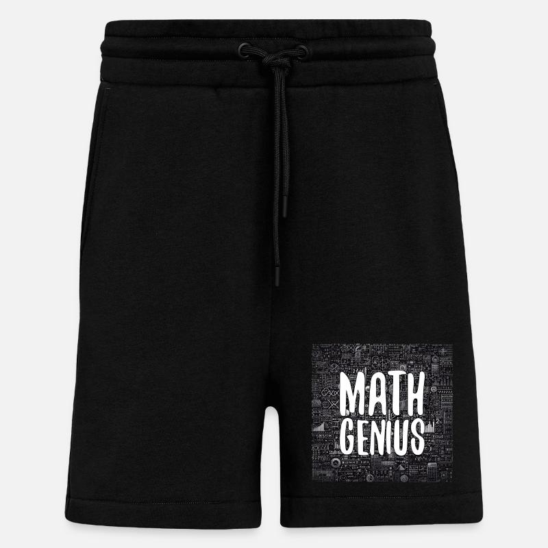 Math Genius Math Genius Math cadeau - Short bio décontracté fabriqué en UE - SOLID BLACK