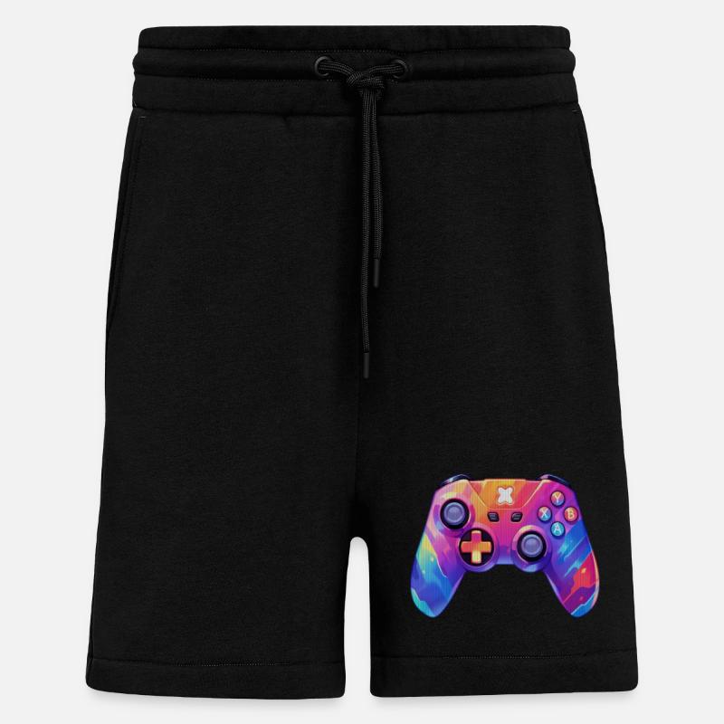 Pixel-Art-Videospiel-Controller - Shorts - made by SPREAD - SOLID BLACK