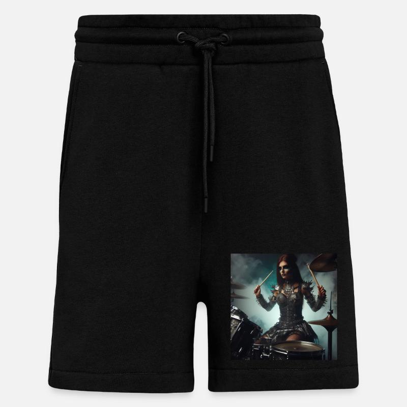 Batteuse - Short bio décontracté fabriqué en UE - SOLID BLACK