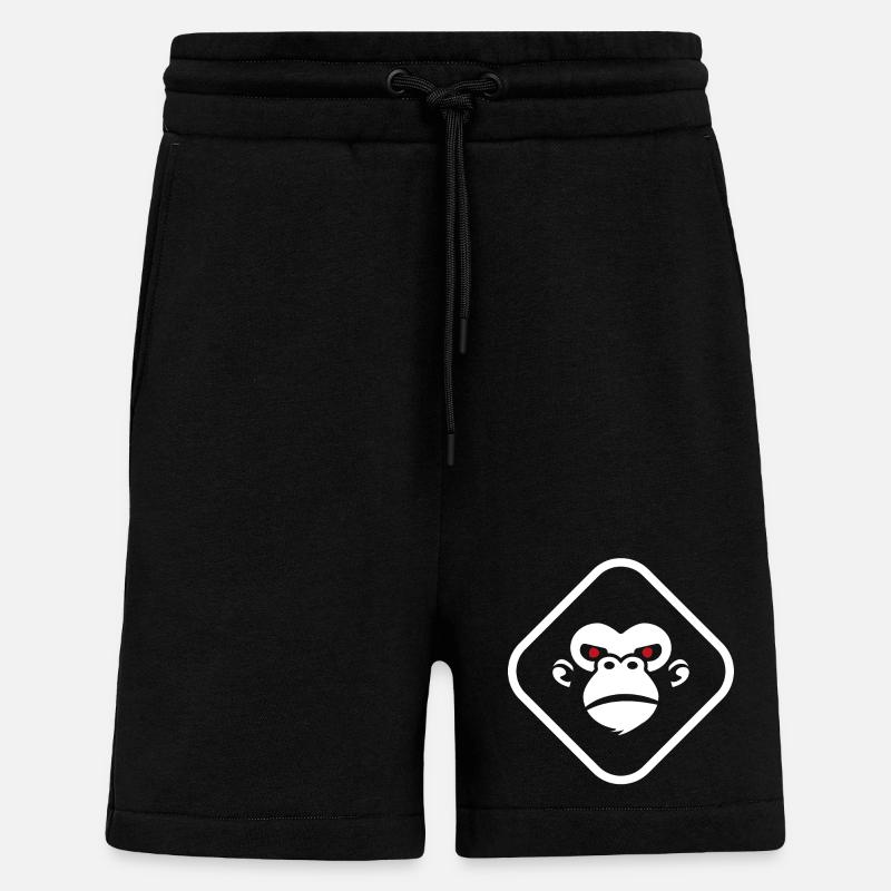 Gorilla Logo dunkler Hintergrund - Shorts - made by SPREAD - SOLID BLACK