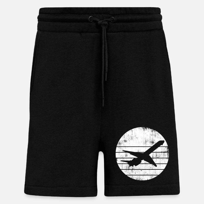 Flugzeug Zeichnung - Shorts - made by SPREAD - SOLID BLACK