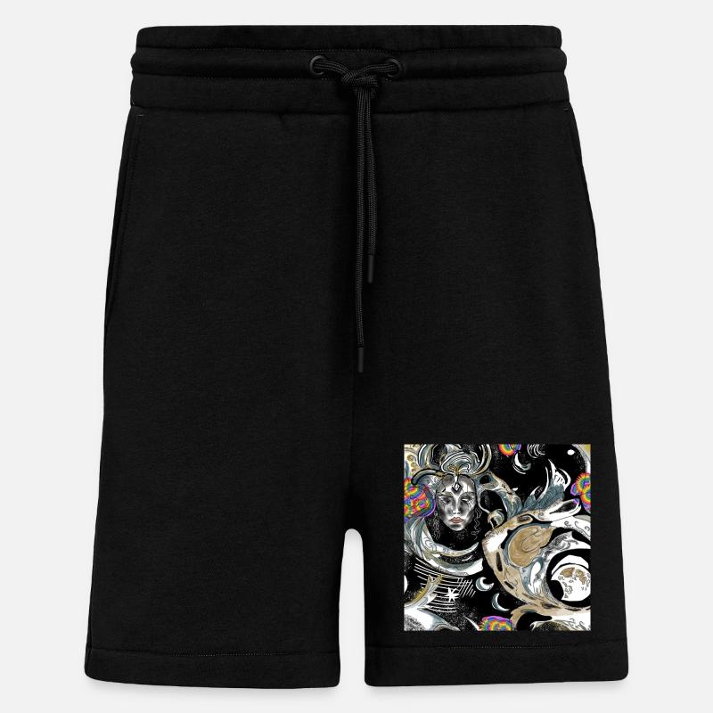 Celestial Wonder Fusion der Kunstfertigkeit - Shorts - made by SPREAD - SOLID BLACK