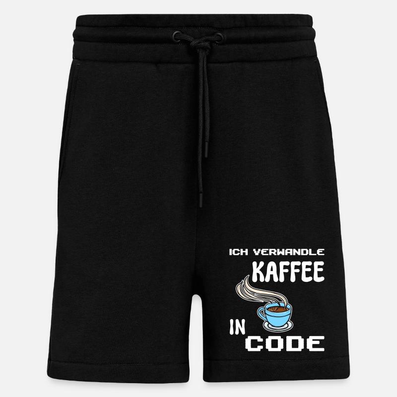 Developer Computerfreak Statement Coden Skripting - Shorts - made by SPREAD - SOLID BLACK