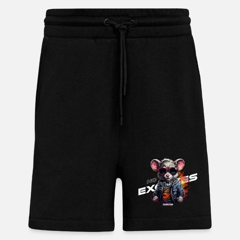 No Excuses - Shorts - made by SPREAD - SOLID BLACK