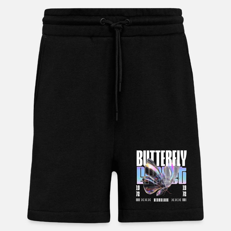 Holo effet papillon - Short bio décontracté fabriqué en UE - SOLID BLACK