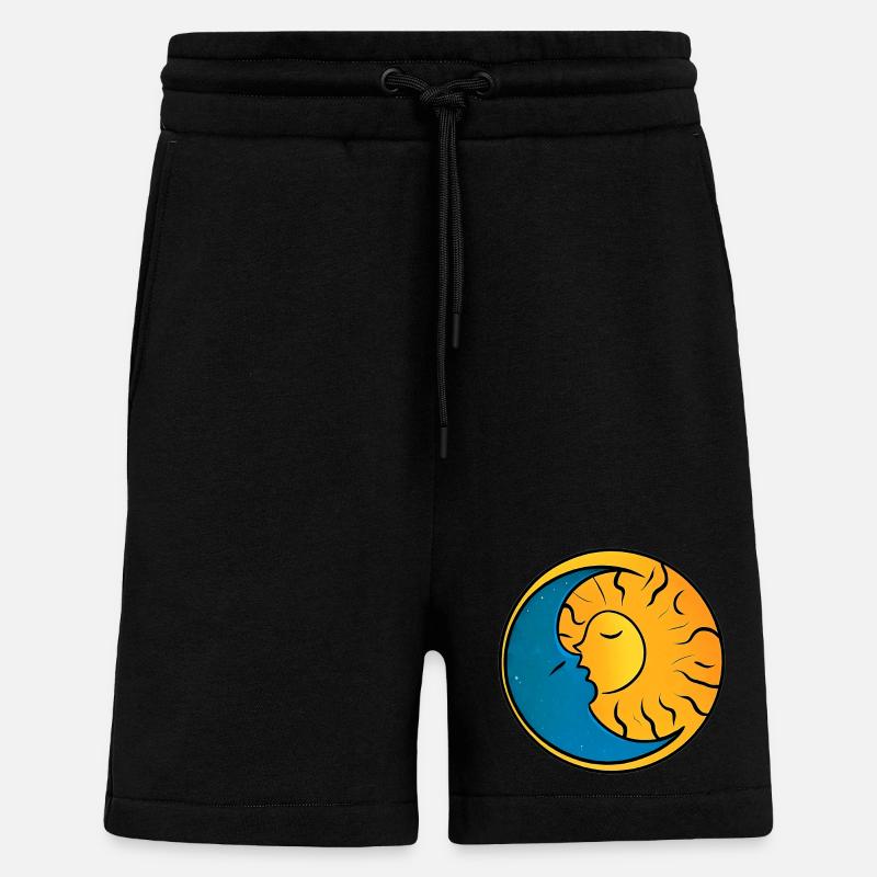 Soleil et Lune - Short bio décontracté fabriqué en UE - SOLID BLACK
