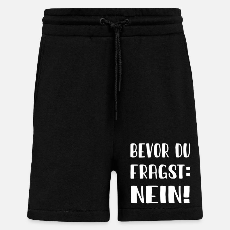 Avant de demander : Non - Short bio décontracté fabriqué en UE - SOLID BLACK