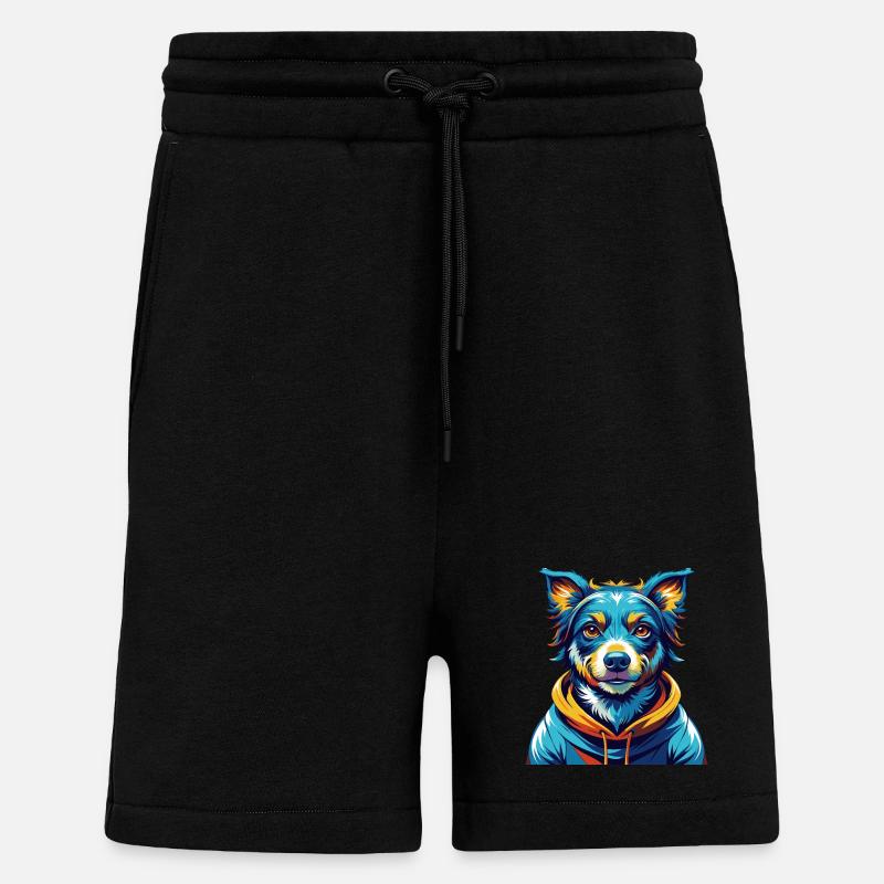 Dunker Hunderasse Bunt Karikatur Kawaii - Shorts - made by SPREAD - SOLID BLACK