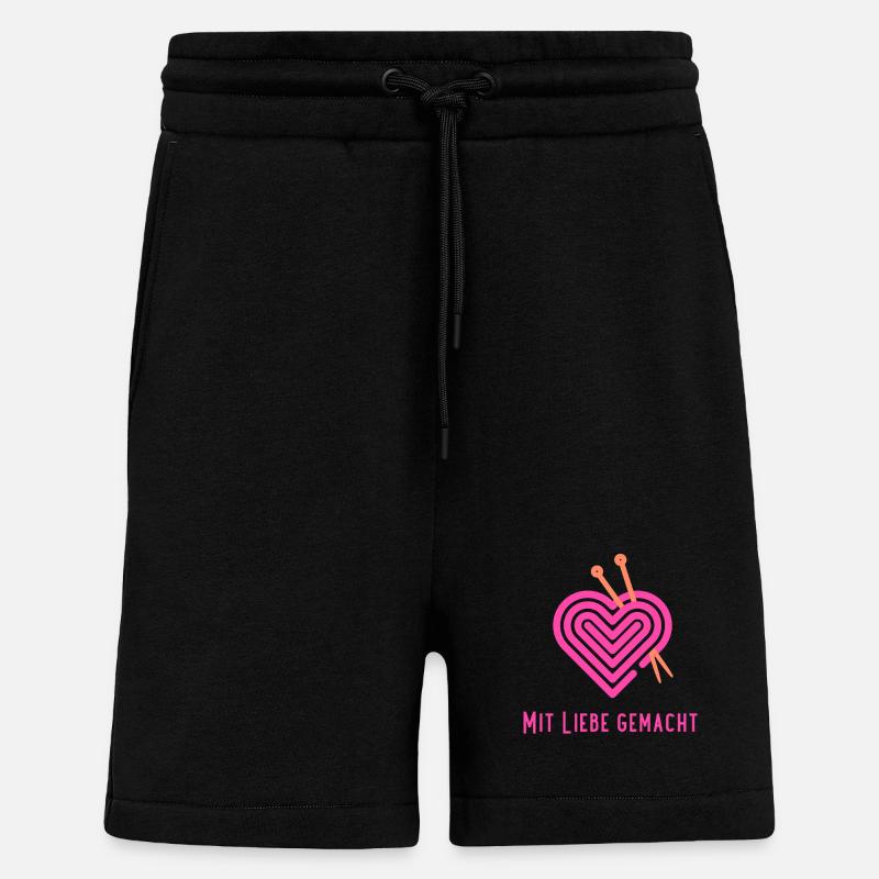mit Liebe Häkelherz - Shorts - made by SPREAD - SOLID BLACK