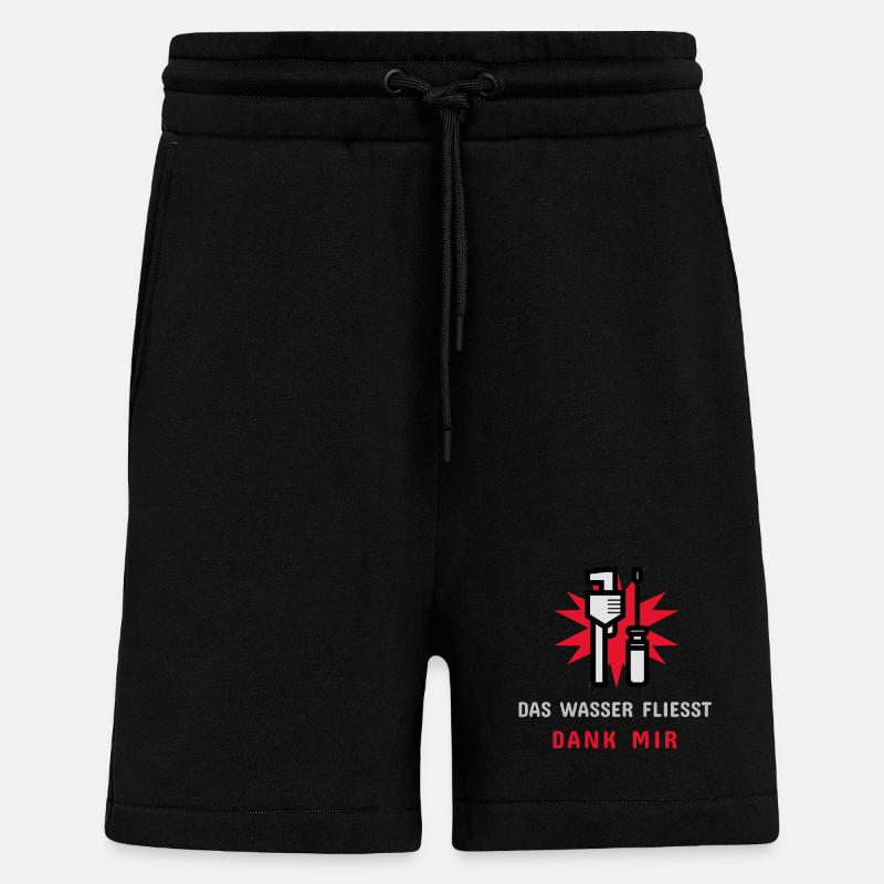 Das Wasser Fließt Dank Mir - Shorts - made by SPREAD - SOLID BLACK