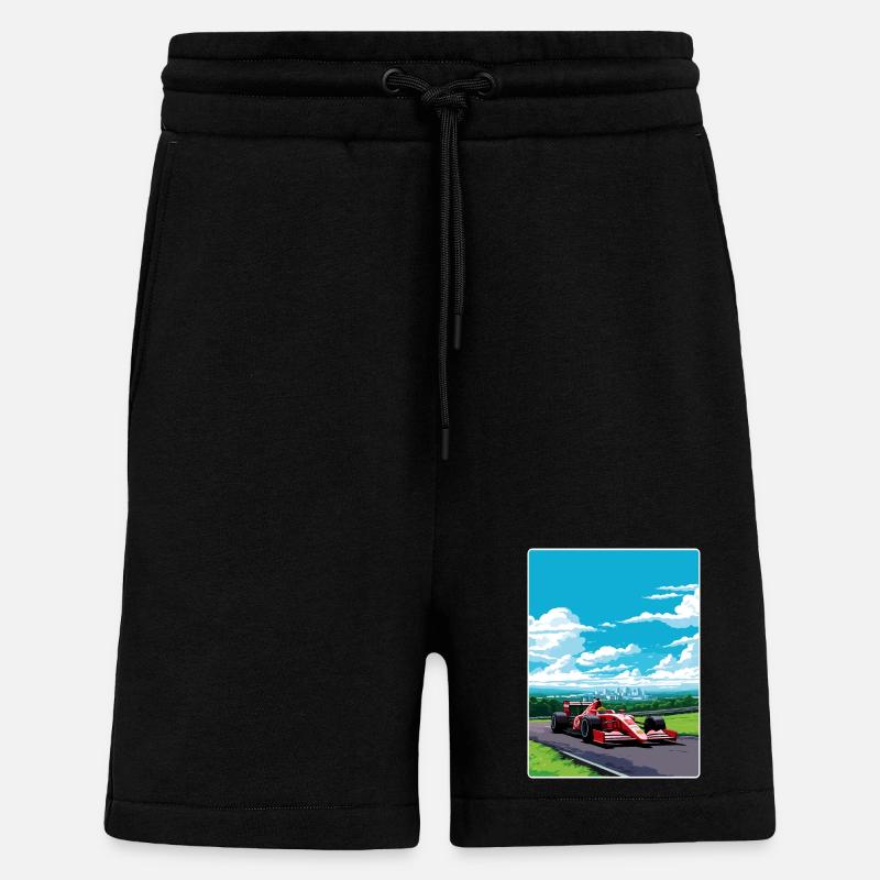 Lebendiges Formel-Rennwagen-Design - Shorts - made by SPREAD - SOLID BLACK
