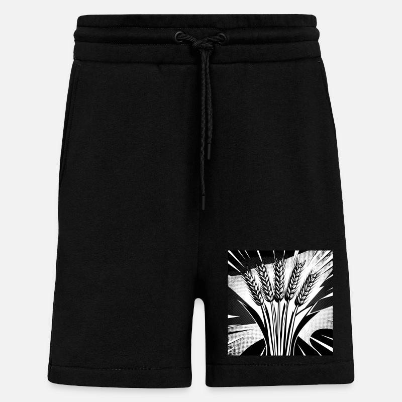 5 Getreide Ähren Weizen - Shorts - made by SPREAD - SOLID BLACK