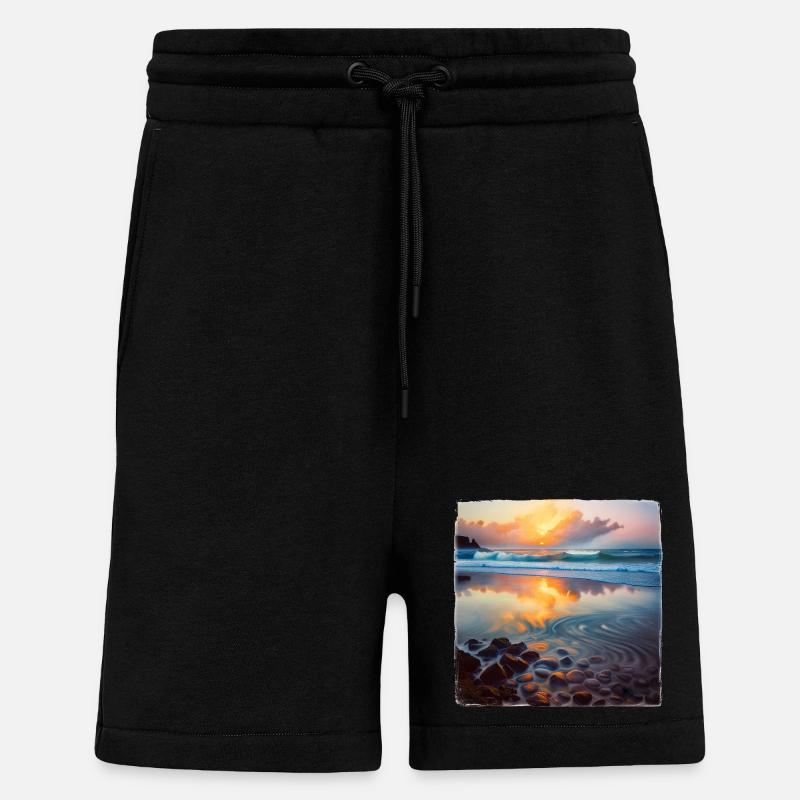 Strand-Kieselsteine - Shorts - made by SPREAD - SOLID BLACK