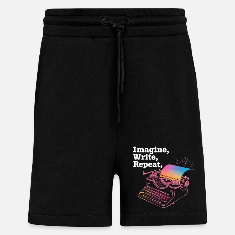 Imagine, Write, Repeat - Shorts - made by SPREAD - SOLID BLACK