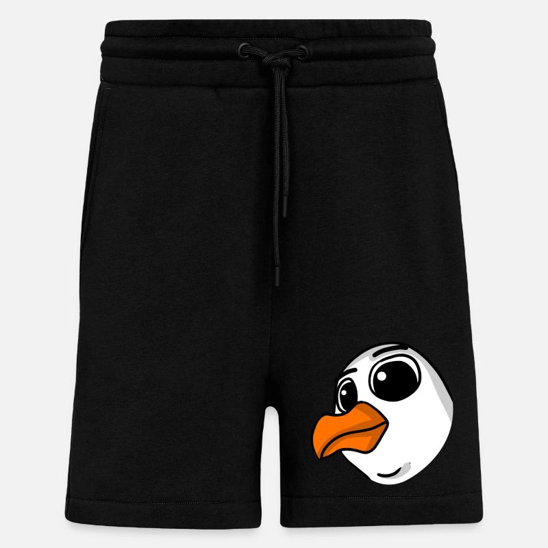 Tête de mouette - Short bio décontracté fabriqué en UE - SOLID BLACK