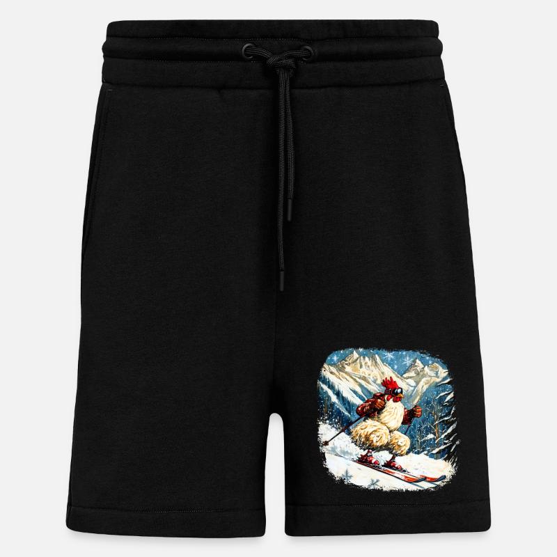 Ski Hühner - Shorts - made by SPREAD - SOLID BLACK