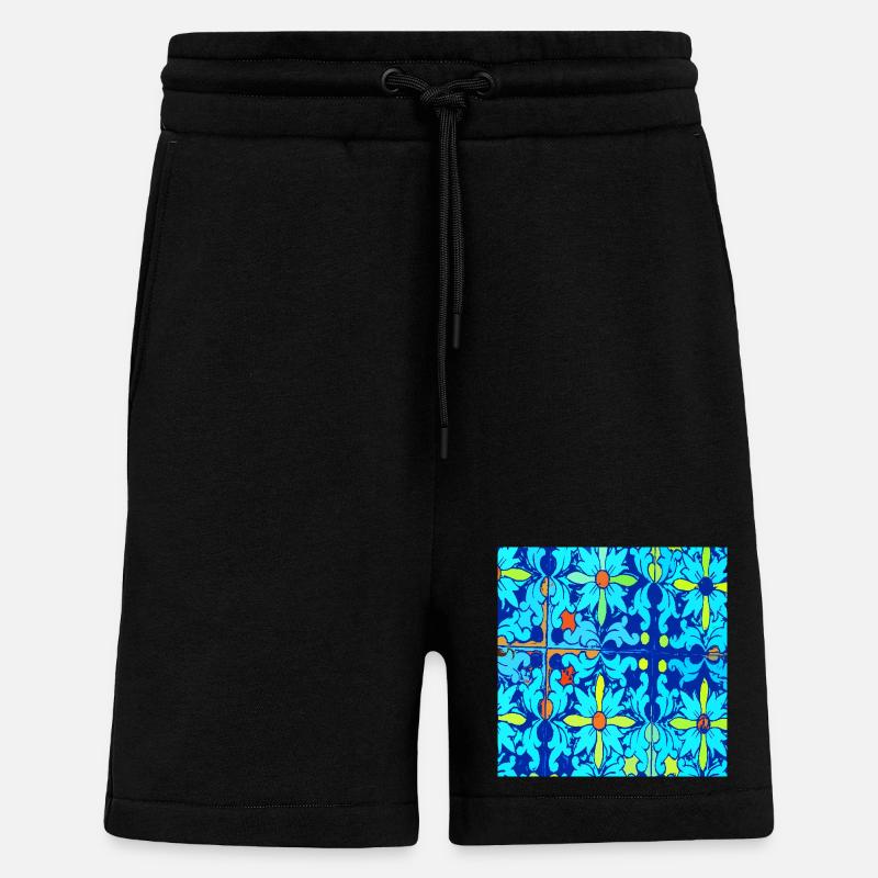 Blaue Keramik - Shorts - made by SPREAD - SOLID BLACK