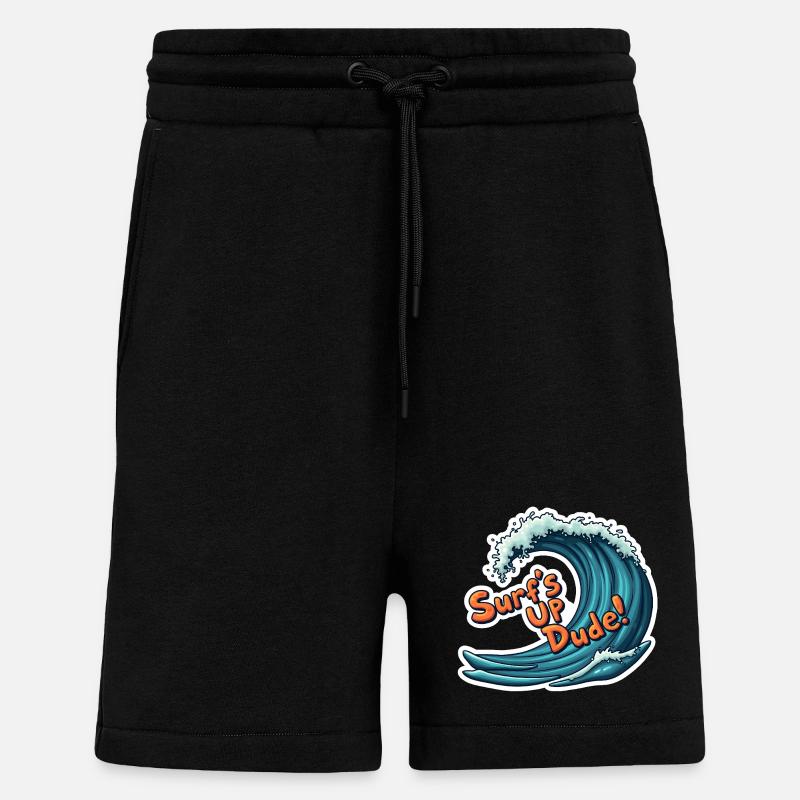 Surfe dessus, mec ! - Short bio décontracté fabriqué en UE - SOLID BLACK