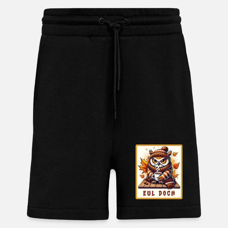 Eul doch – Herbstlicher Kaffeegenuss - Shorts - made by SPREAD - SOLID BLACK